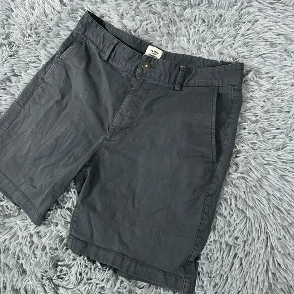 Flint And Tinder Shorts Mens 32 Black Chino Stretch Flat Front Casual Short - Picture 1 of 12